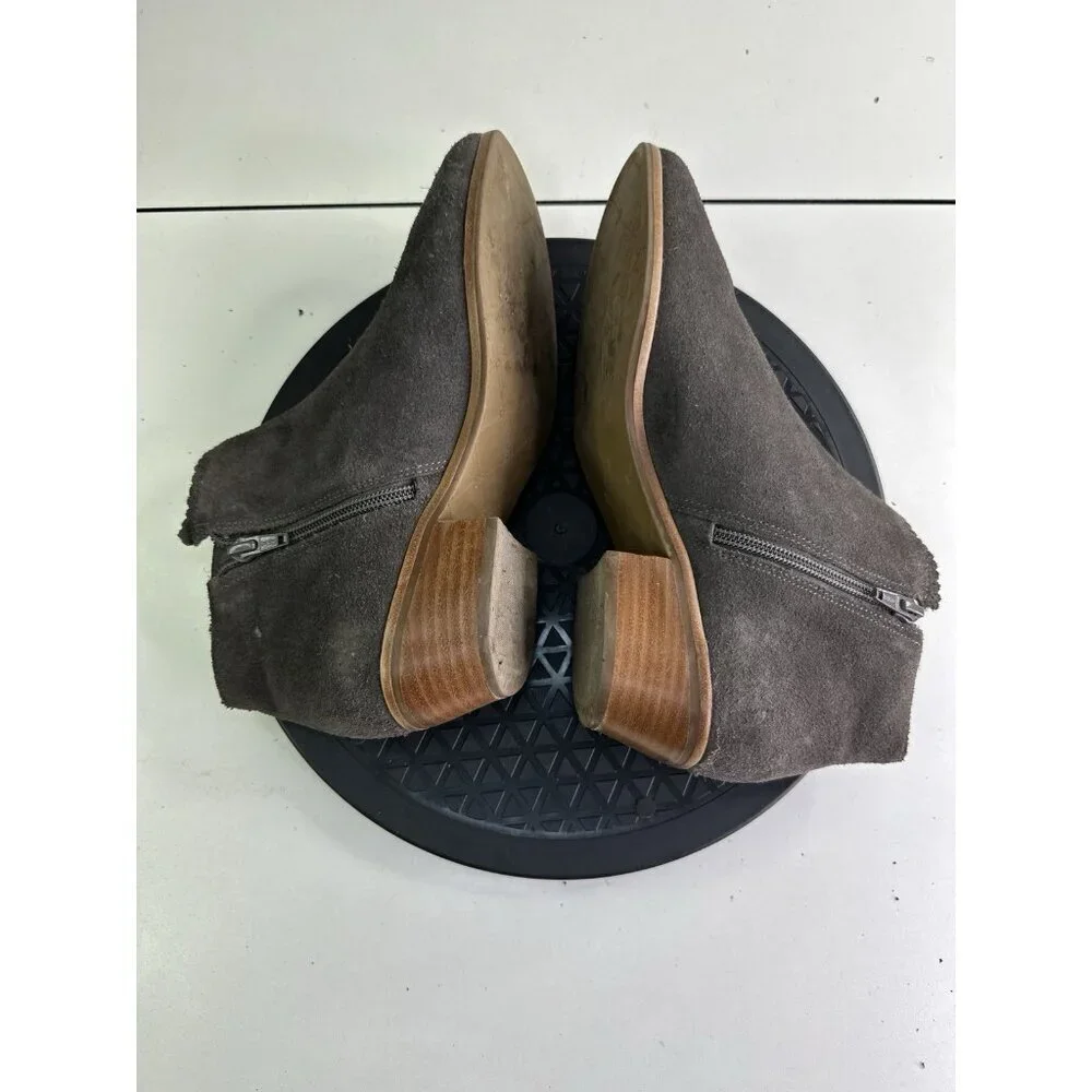 Jack Rogers Suede Slip On Ankle Booties - Gray - Size 8 M